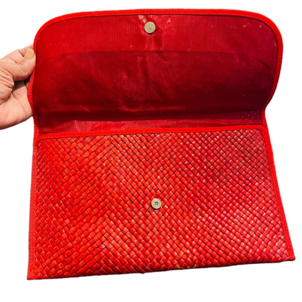 Vintage Italian straw clutch - Picture 3 of 4